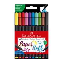 Marcador SUPER SOFT Faber Castell 10 colores