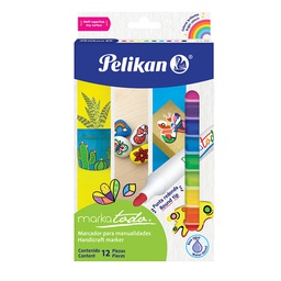 [MRDPEL015] Marcador MARCATODO BLANCO PELIKAN10pcs.