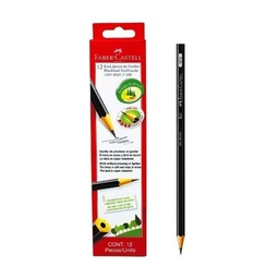 [1205M/12B] Lapiz negro barniz NEGRO Faber Castell 144PCS