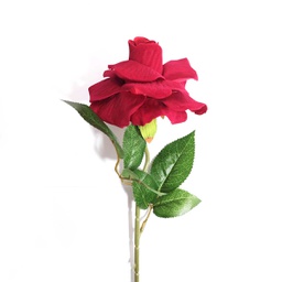 [R50CM] Flor - rosa individual doble hoja largo 50cm