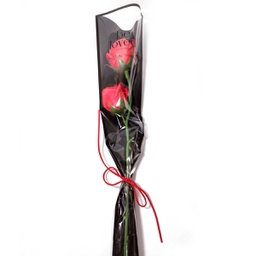 [R238CM] Flor - ramo con cono de 2 capullos 38cm